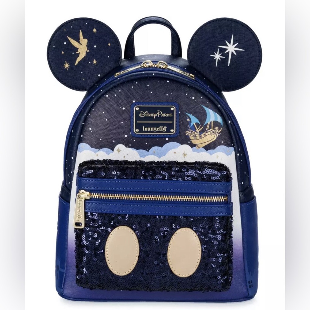 NEW Disney Main Attraction Peter Pan’s Flight Loungefly Backpack